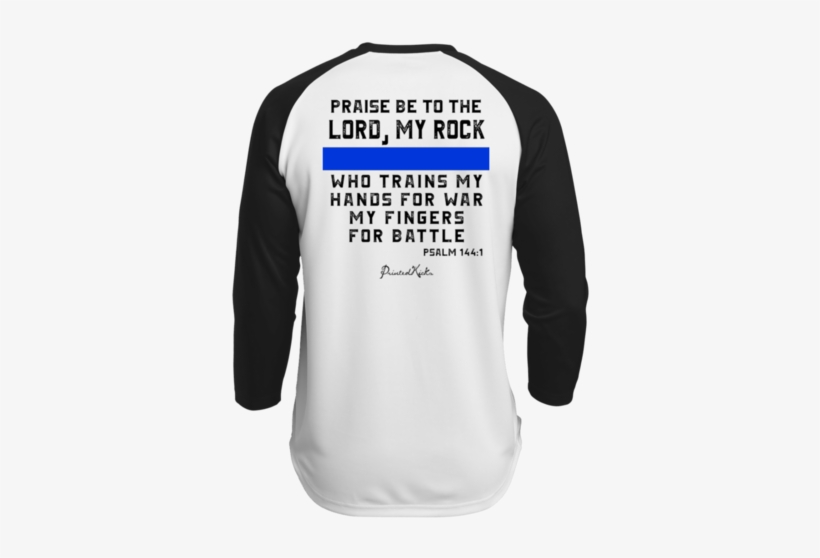 Thin Blue Line Psalm - Psalms 144 1 Shirt, transparent png download
