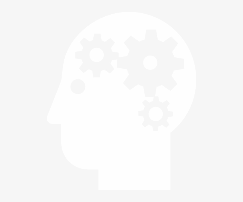 How To Set Use Head With Gears Cognition White Svg - Mental Health Sign, transparent png download