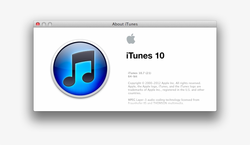 Itunes 10 - - Os X 10.5 8 Itunes 11.0 4, transparent png download