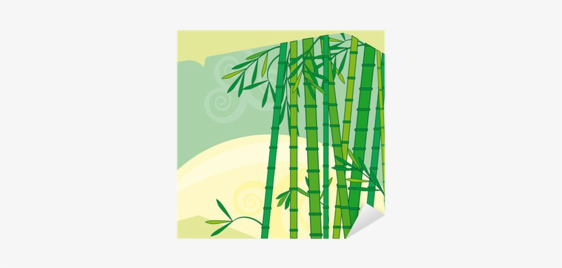 Cartoons Bamboo Trees Sunrise, Vector Sticker • Pixers® - Arboles De Bambu Animados, transparent png download