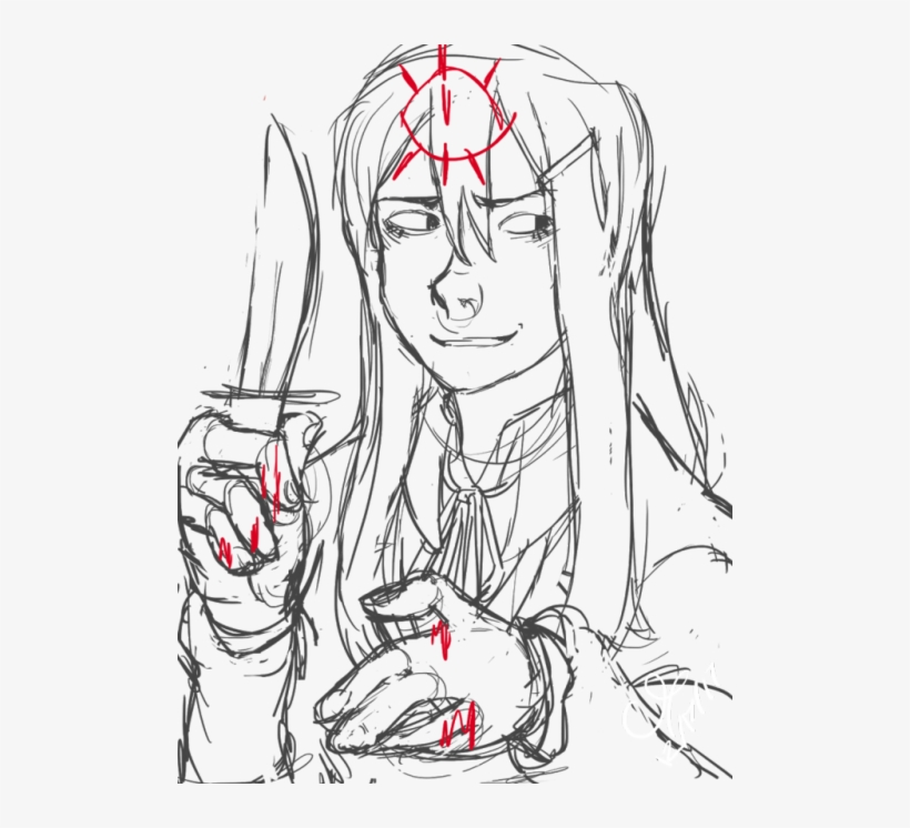 I Am So Sorry For All The Doki Doki Literature Club - Sketch, transparent png download
