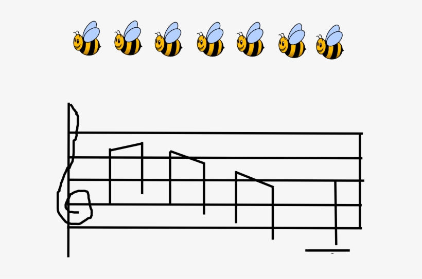 How To Set Use Bees With Musical Notes Svg Vector - Beez, transparent png download
