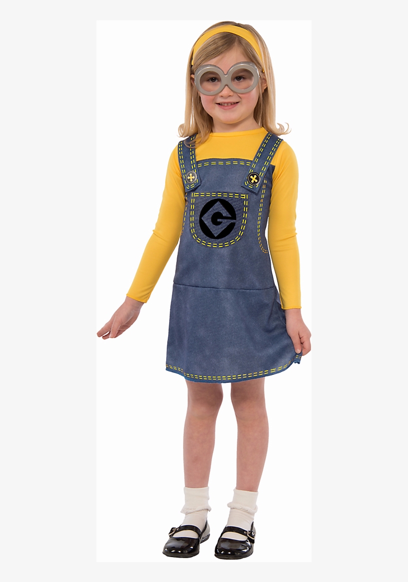 Child Minion Dress Costume, $13, Party City - Minion Costume Girl, transparent png download