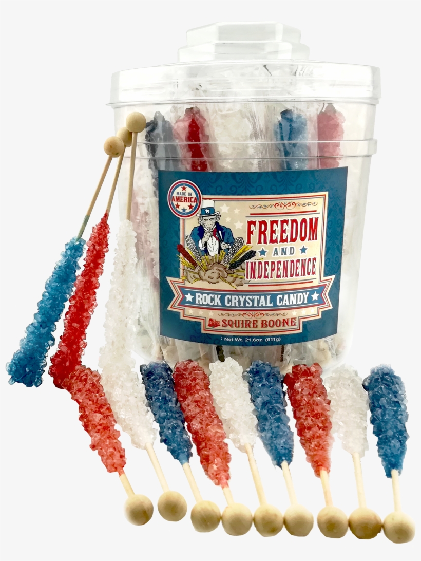 Red, White & Blue Rock Candy - Confectionery, transparent png download