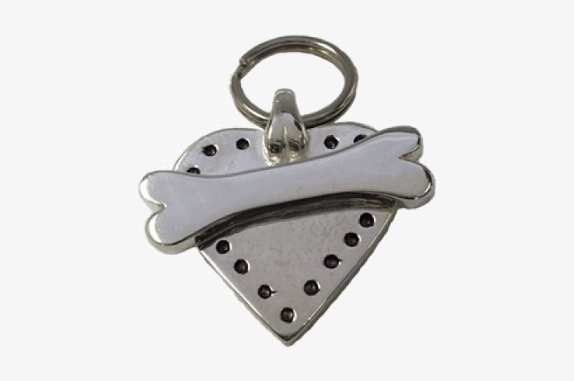 Small Heart & Bone Tag Sterling Silver - Handbag, transparent png download
