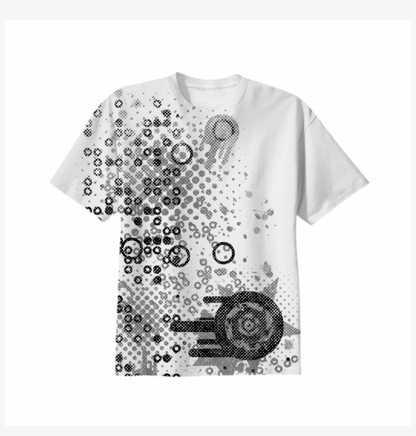 Crazy Grunge Halftone Circles And Dots All Over Print - Abstract Pattern Circles Dots Halftone Star Faces Geometric, transparent png download