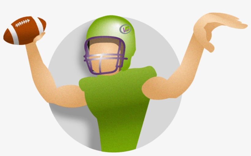 Leverage Football Player Throwing A Pass - American Football, transparent png download