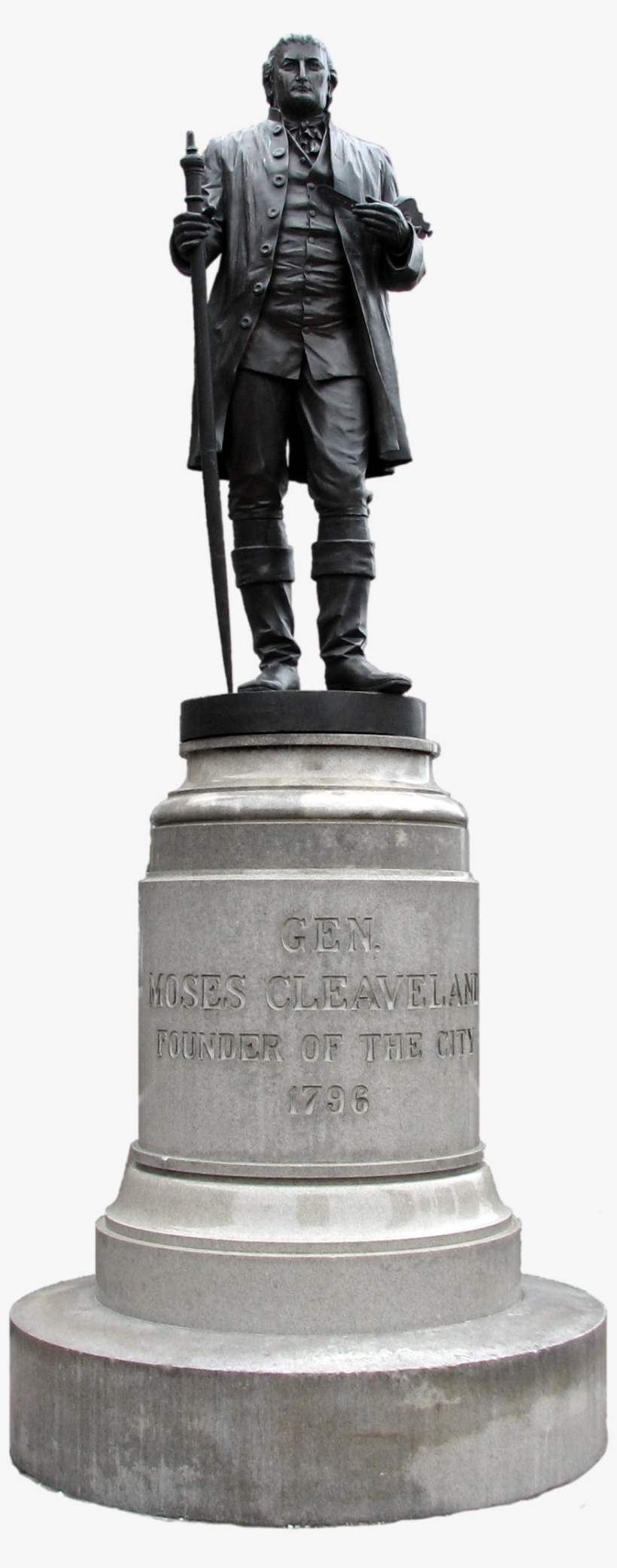 Moses Cleaveland - Statue, transparent png download