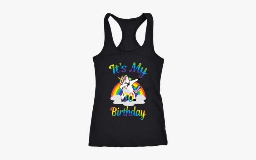 Magical It's My 30th Birthday Dabbing Unicorn Rainbow - Shirt, transparent png download
