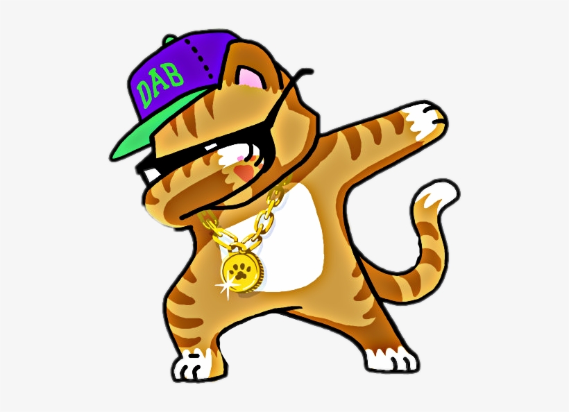 Ftestickers Cat Catsofpicsart Dab Dance Thuglife, transparent png download