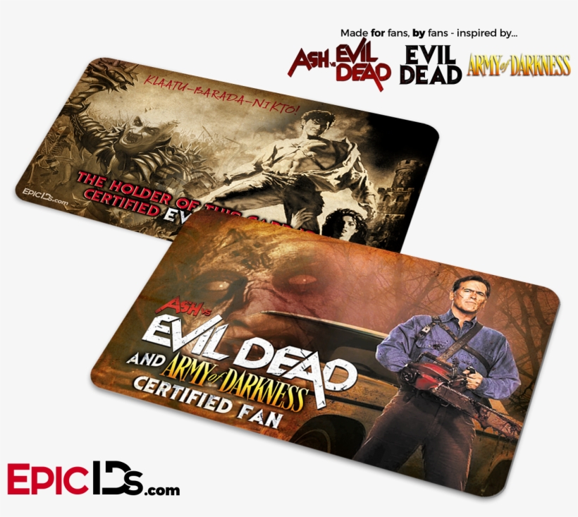 Ash Vs Evil Dead & Army Of Darkness Certified Fan Card - Breakfast Club Inspired Brian Johnson Student Id, transparent png download