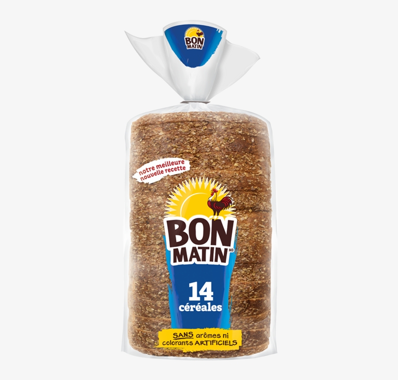 Bon Matin® 14 Grains Bread - Pain Bon Matin Grains Rustiques, transparent png download