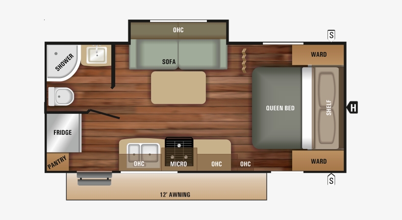 2019 Starcraft Launch Outfitter 21fbs K2ub5182 34962 - 2018 Jayco Jay Feather 22rb, transparent png download