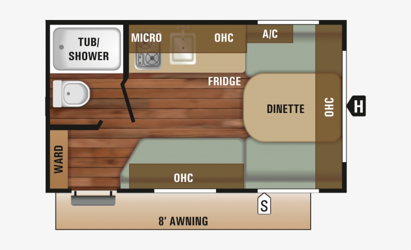 2018 Starcraft 14rb Autumn Ridge Outfitter Travel Trailer - Recreational Vehicle, transparent png download