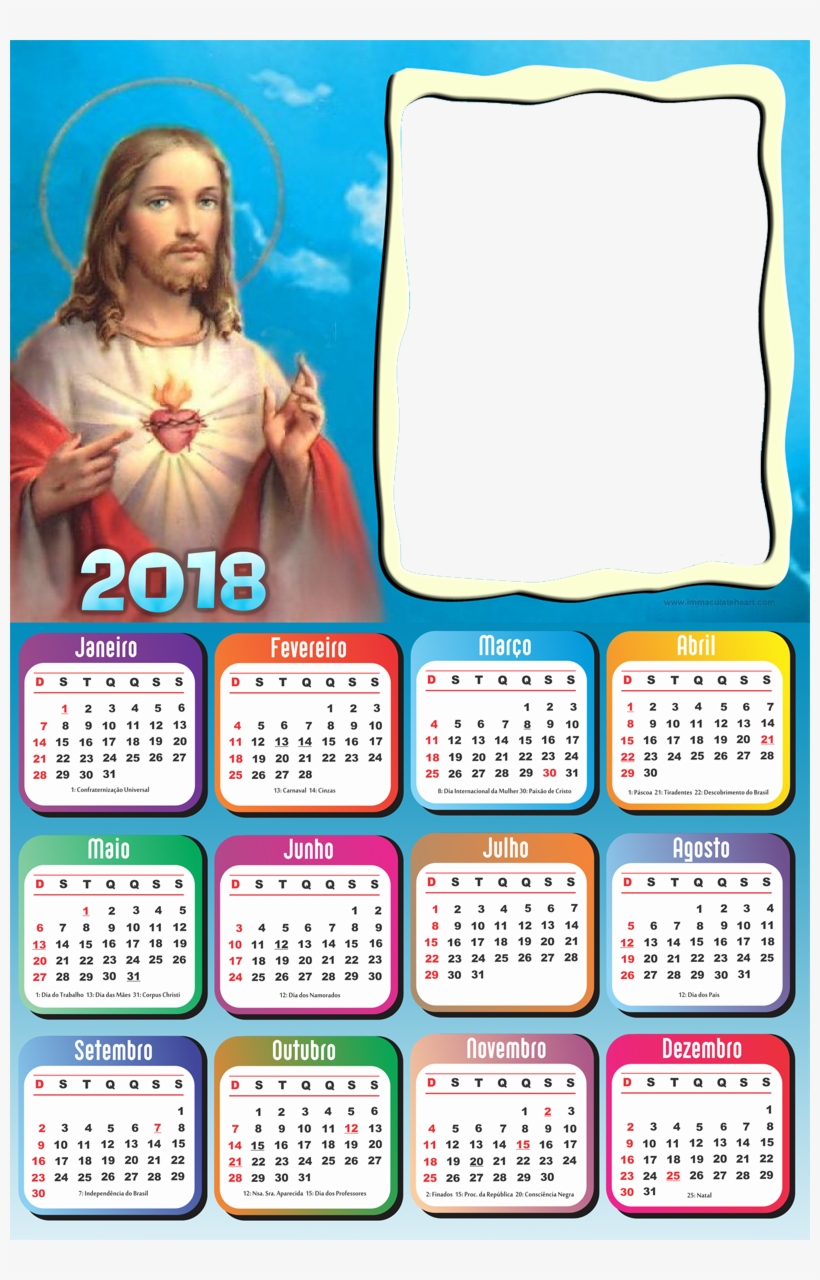 Molduras Calendrios Grtis - Calendario 2019 Peppa Pig, transparent png download