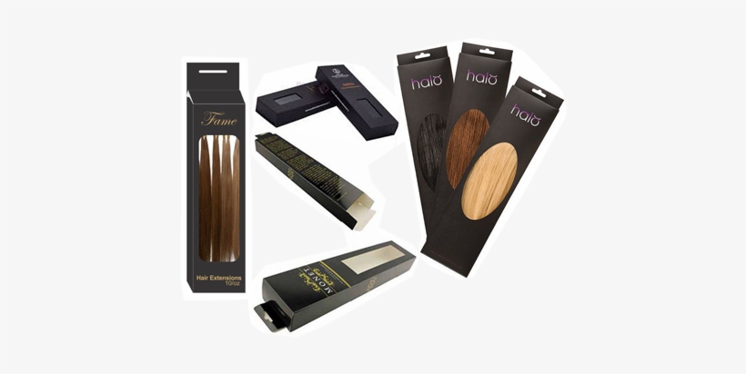 The Custom Hangable Hair Extension Boxes Makes It Feasible - Genuine Halo London 100% Indian Remy Human Hair Extensions, transparent png download