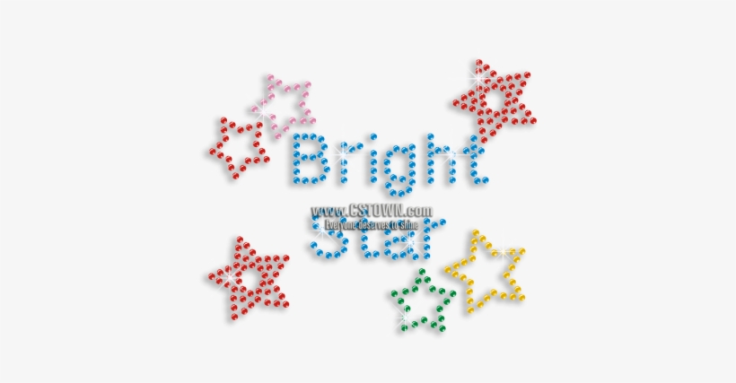 Colorful Bright Star Iron On Sequin Hot Fix Transfer - Hotfix, transparent png download