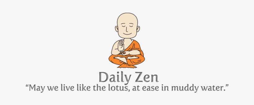 Cropped Daily Zen Logo May We Live Like - Sitting, transparent png download