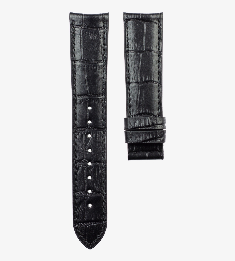 Black Crocodile Leather Strap, transparent png download