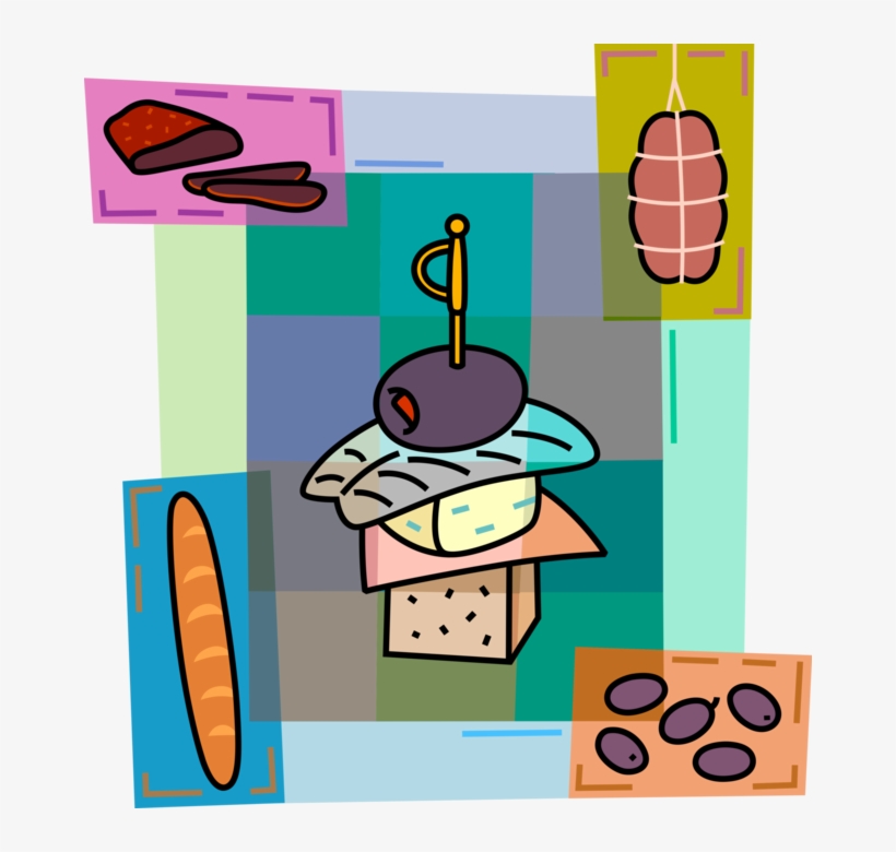 Clipart Black And White Appetizer Finger Food Vector, transparent png download