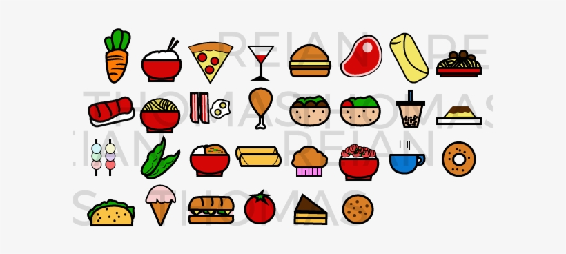 Food Vector Icon Set, Showcasing Food I've Grown To - New York City, transparent png download