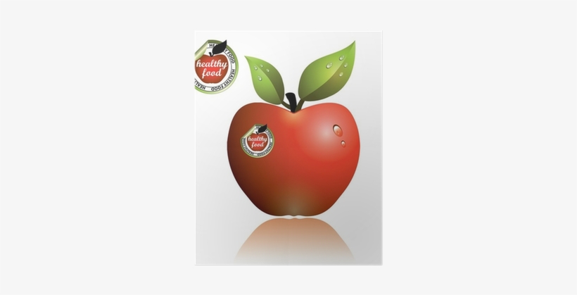 Apple Stickers For Healthy Food - Canvas, transparent png download