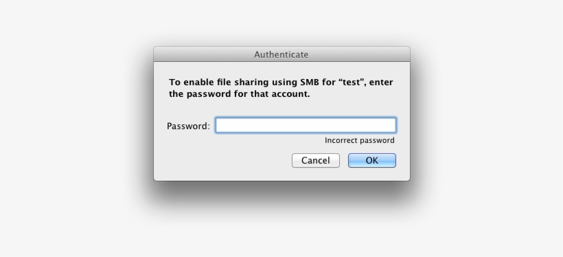 Mac Osx Smb Incorrect Password - Mac Don T Show Again, transparent png download