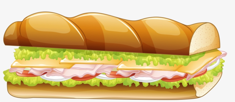 Food Png Vector Download - Sub Sandwich Vector Png, transparent png download
