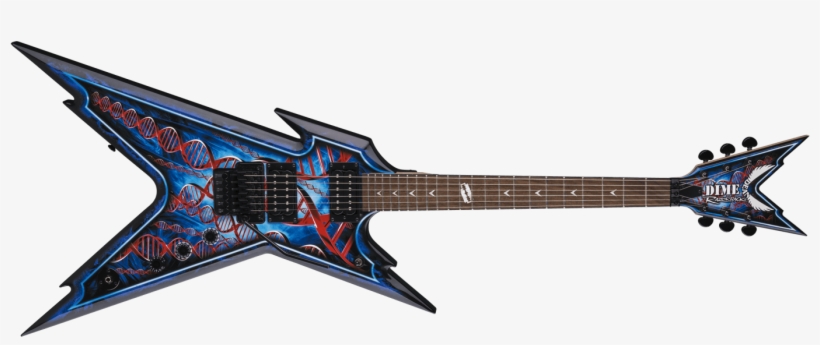 Dean Dimebag Rzr Db Floyd Dna Razorback Dna Splatter - Dean Razorback Guitar, transparent png download