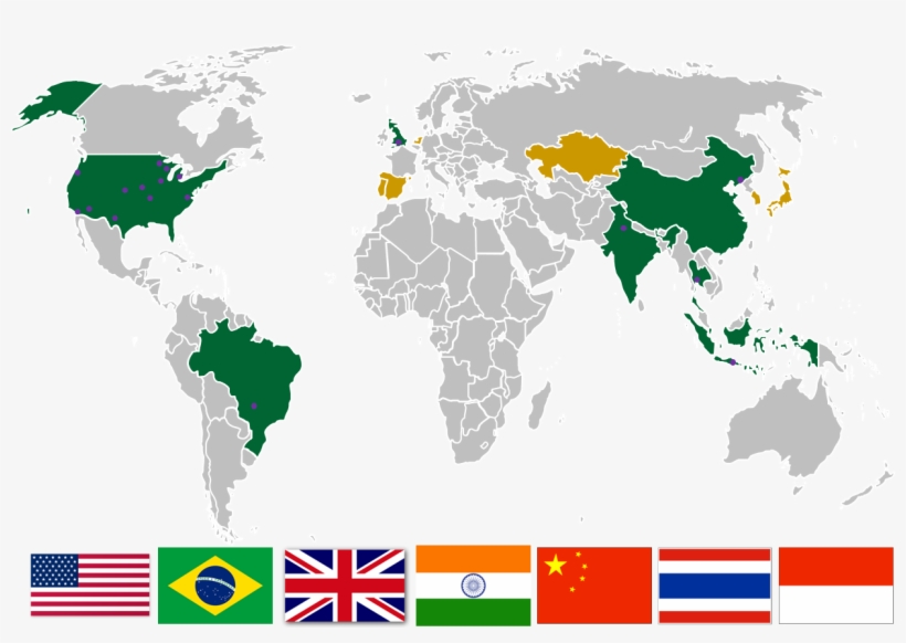 World Map Updated - United States Territories 2018, transparent png download