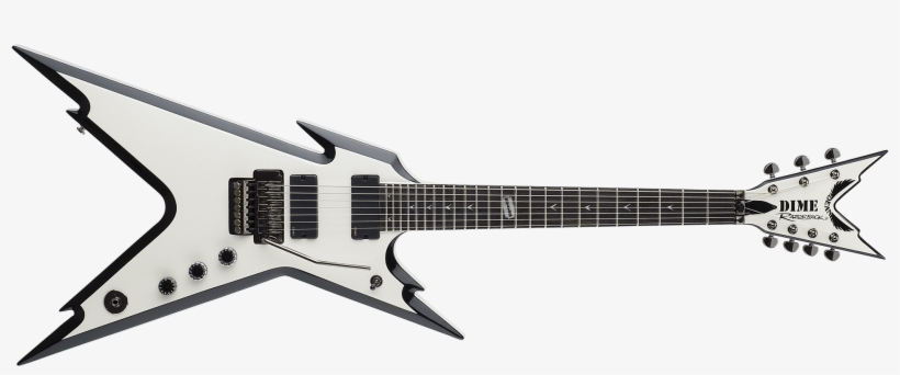 Razorback 7 255 Metallic White/cbk W/c - Dean Guitars Dean Rzr7 255 Mwhcbk Razorback 7 255 Solid-body, transparent png download