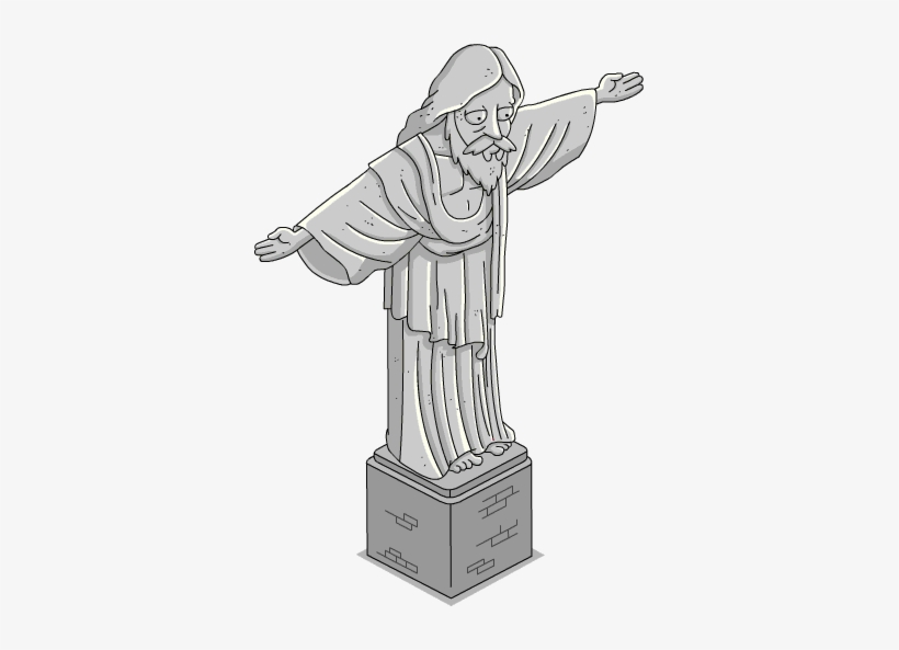 Cristo Of Springfield Menu - Cristo Redentor Cartoon Png, transparent png download