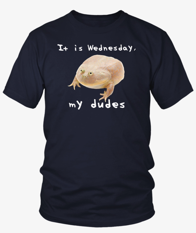 Funny It Is Wednesday My Dudes Frog Meme T-shirt - Donald J Trump Border Wall Construction Co, transparent png download