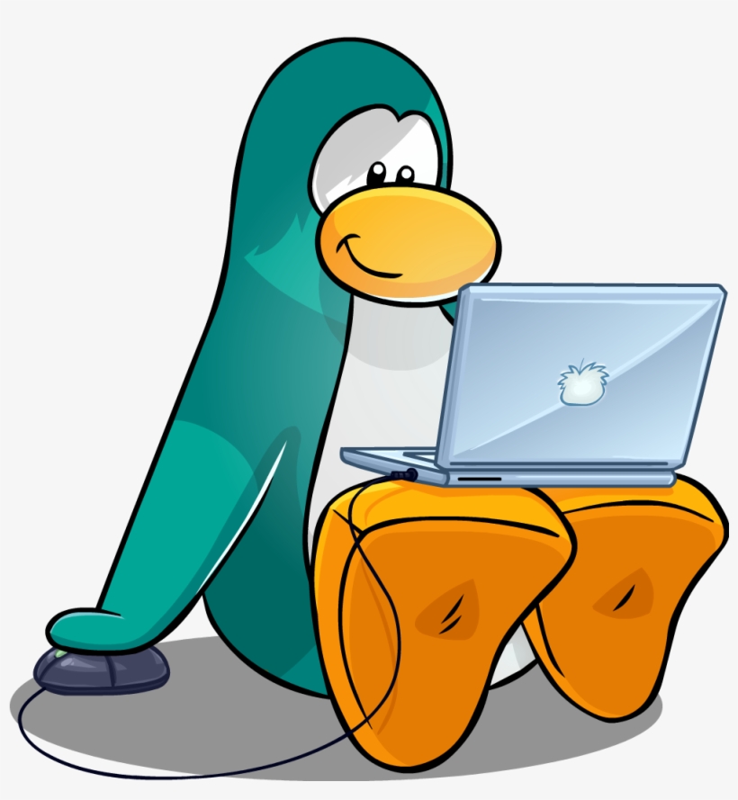 Aqua Penguin4 - Club Penguin, transparent png download