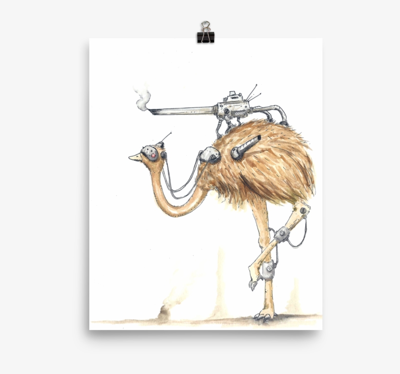 War Emu - Poster - Varick Gallery 'war Emu' Giclee Graphic Art Print On, transparent png download
