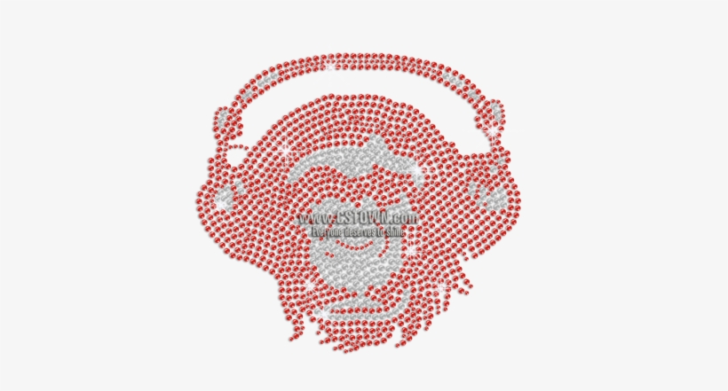 Iron-on Ruby Orangutan Rhinestone Design For Cloth - Illustration, transparent png download