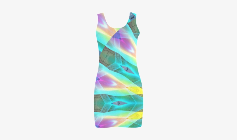Golden Violet Peacock Sunrise Abstract Wind Flower - Active Tank, transparent png download