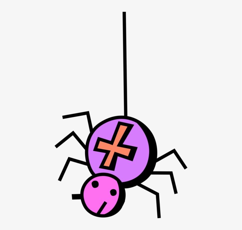 Vector Illustration Of Halloween Arachnid Spider With - Clip Art, transparent png download