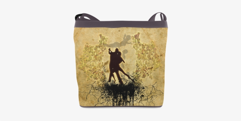 Dancing Couple On Vintage Background Crossbody Bags - Dance With Me Yard Sign, transparent png download