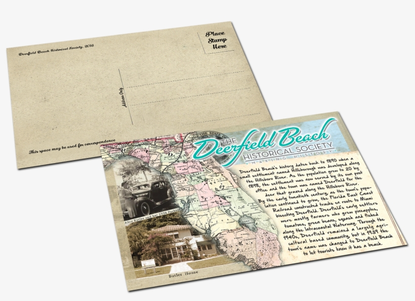 Deerfield Beach Historical Society - Postcard, transparent png download