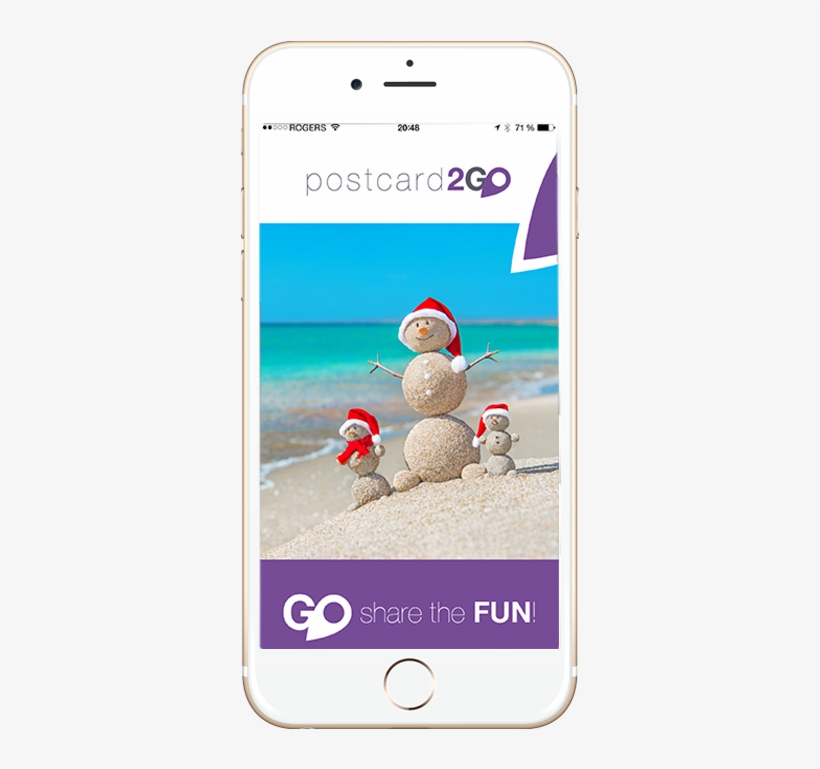 The Postcards Are Free* - Snowman-familie Am Seestrand In Der Karte, transparent png download