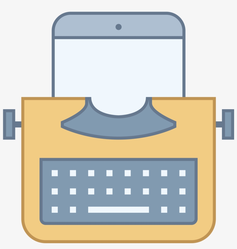 Typewriter With Tablet Icon - Maquina De Escribir Icon, transparent png download