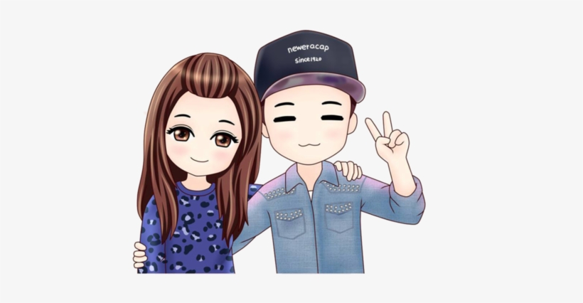Chibi, Couple, And Happy Image - Chibi Couple, transparent png download