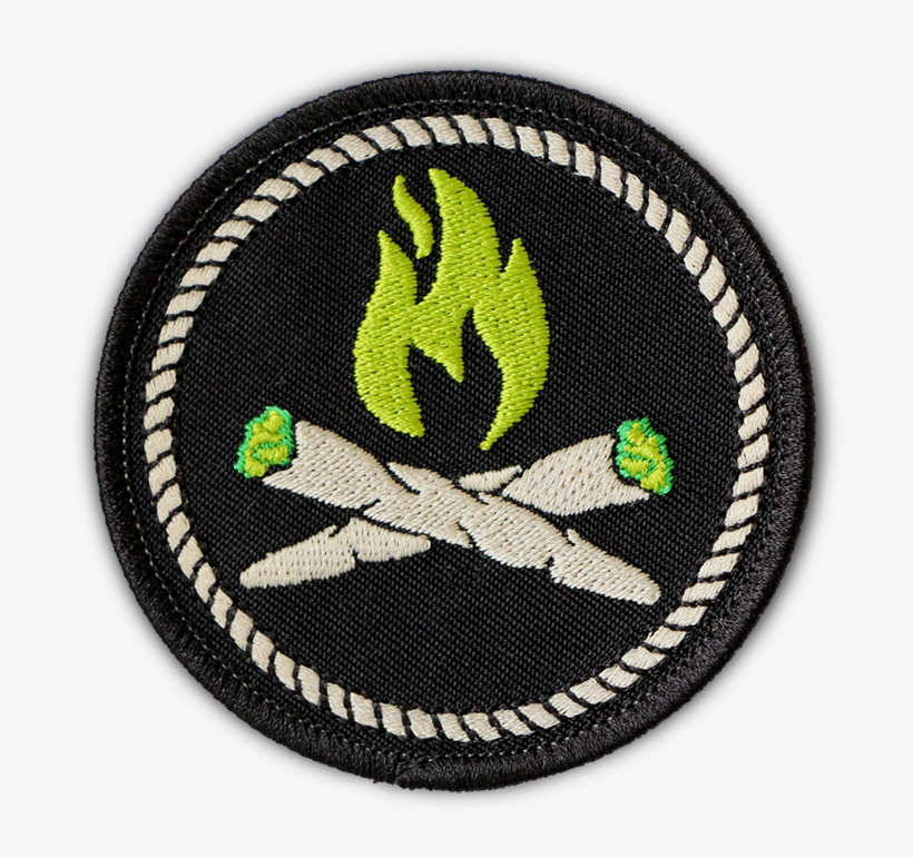 Stoner Campfire Merit Patch - Emblem, transparent png download