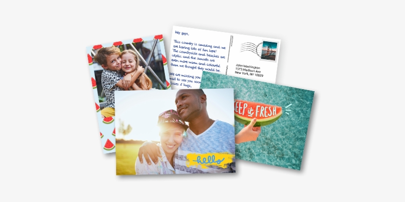 Send Your Custom Photo Postcards And Cards Online And - Frohe Weihnacht-feiertags-foto-karte Karte, transparent png download