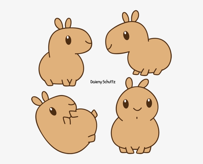 Png Freeuse Asian Drawing Cute - Capivara Kawaii, transparent png download
