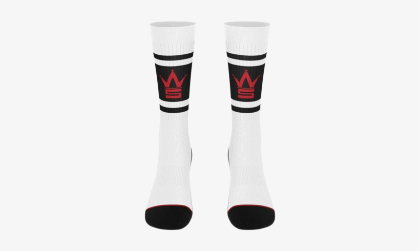Crown Logo White Socks - Sock, transparent png download