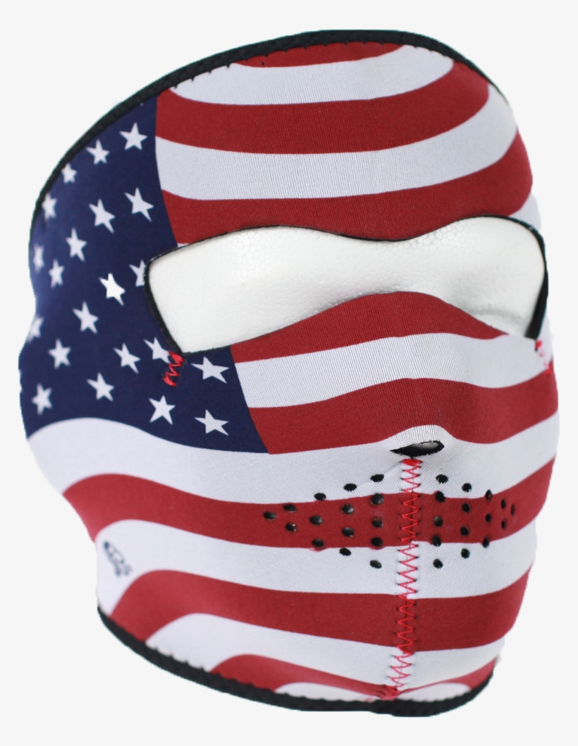 Usa Flag Stars And Stripes Neoprene Full Face Mask - Face Mask - Usa Flag Stars & Stripes Neoprene Mask, transparent png download
