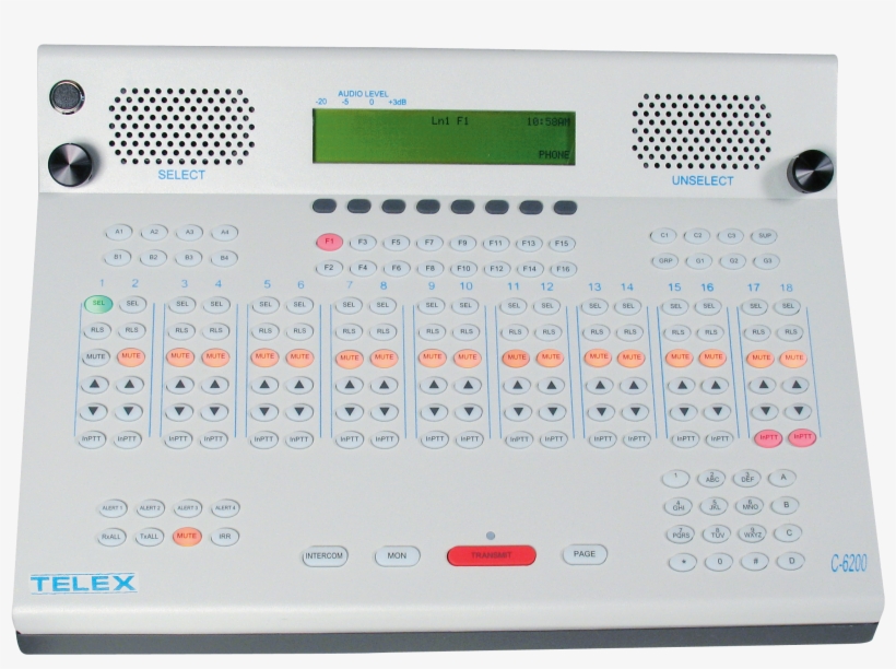 C6200 Front - Telex Radio Dispatch F.01u.148.919 C-6200-18 18 Line, transparent png download