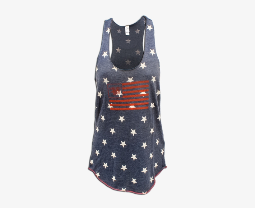 Ladies Racerback Stars Tank With American Flag - Flag Of The United States, transparent png download